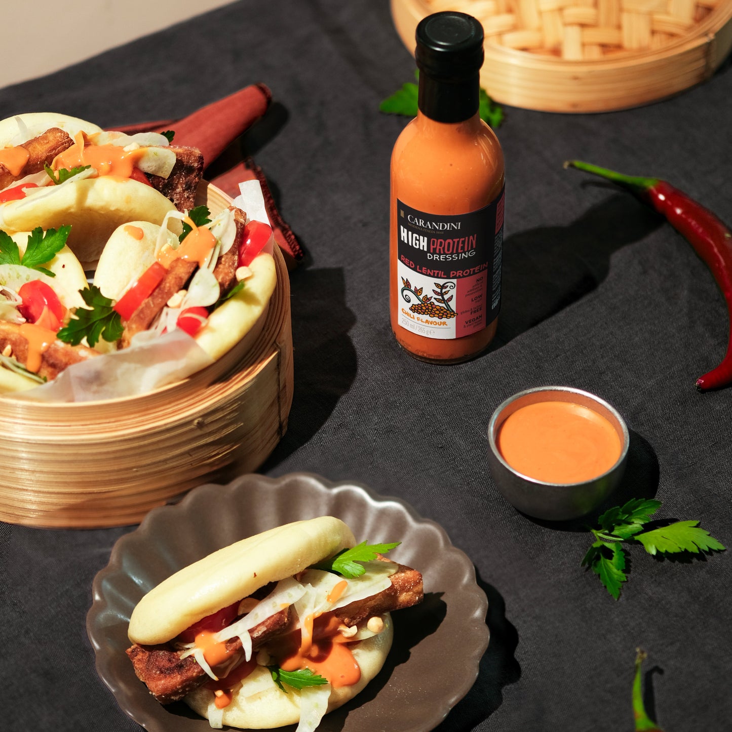 HIGH PROTEIN DRESSING con Proteine delle Lenticchie Rosse - GUSTO PICCANTE