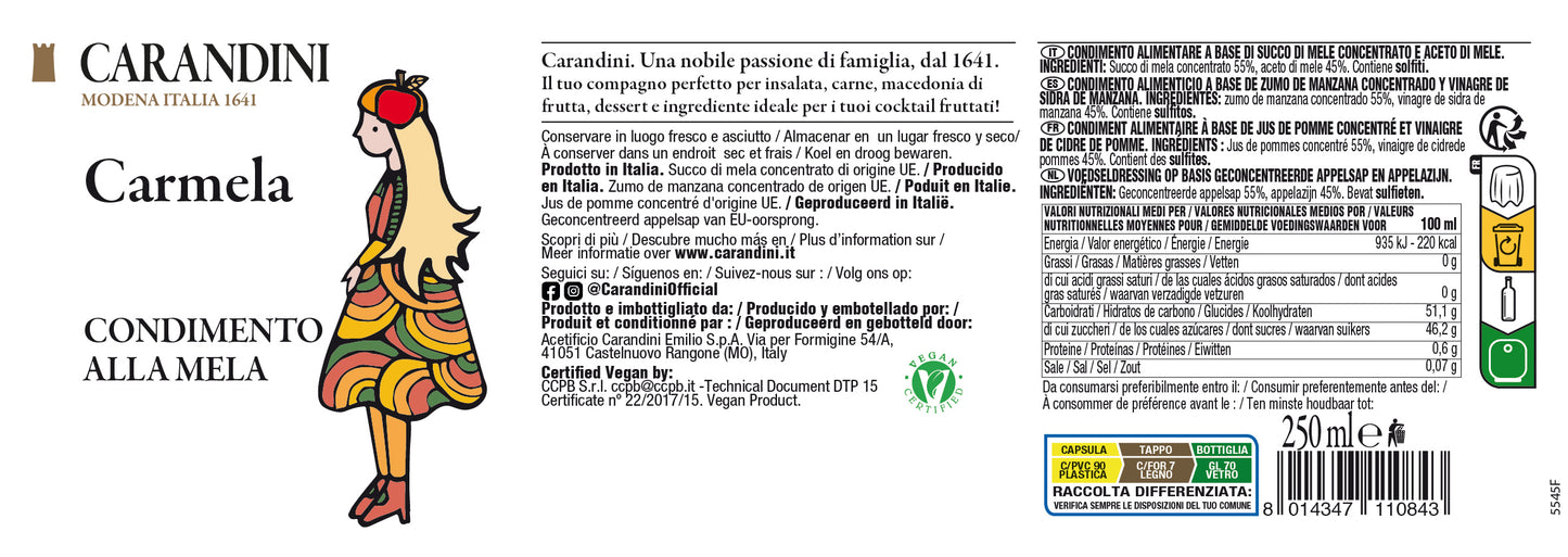 <tc>Carmela Apple Dressing with Apple Cider Vinegar</tc>