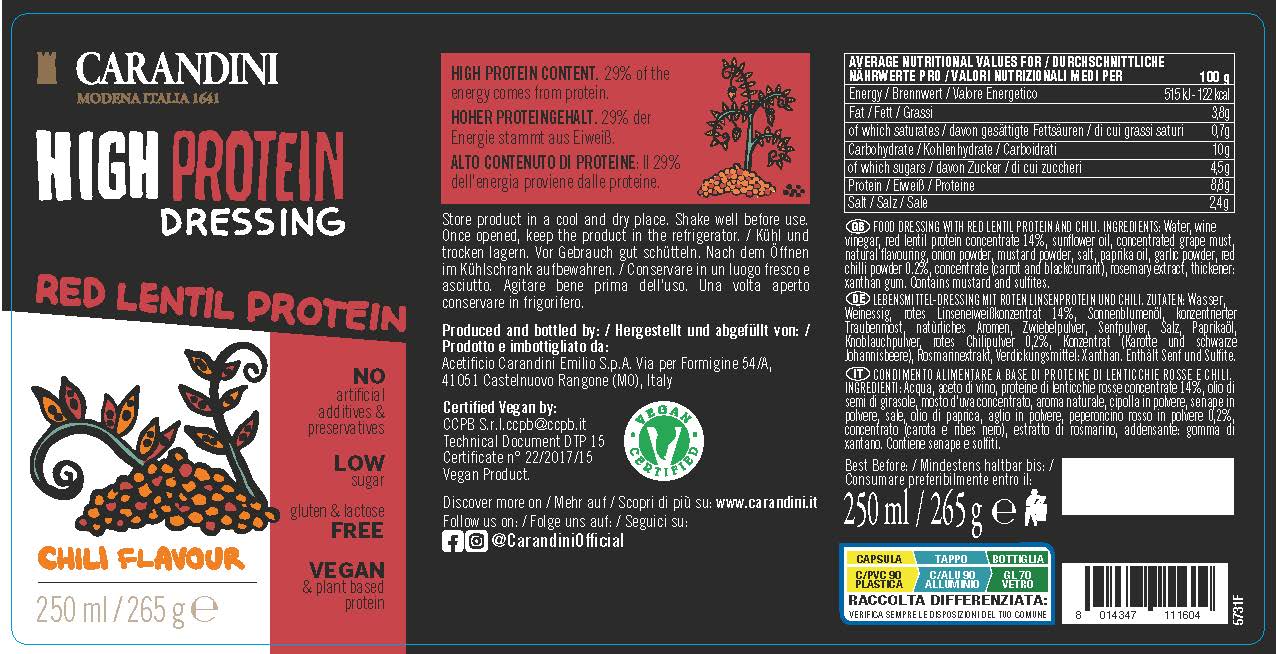 HIGH PROTEIN DRESSING con Proteine delle Lenticchie Rosse - GUSTO PICCANTE