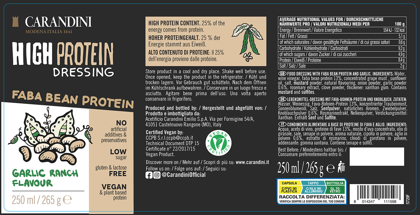 <tc>HIGH PROTEIN DRESSING with Faba Bean Protein - GARLIC RANCH FLAVOR</tc>