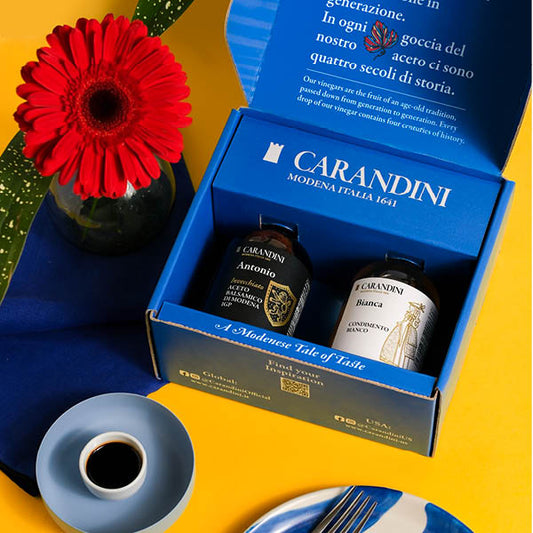 DUO KIT ANTONIO Aceto Balsamico di Modena IGP Invecchiato e BIANCA Condimento Bianco