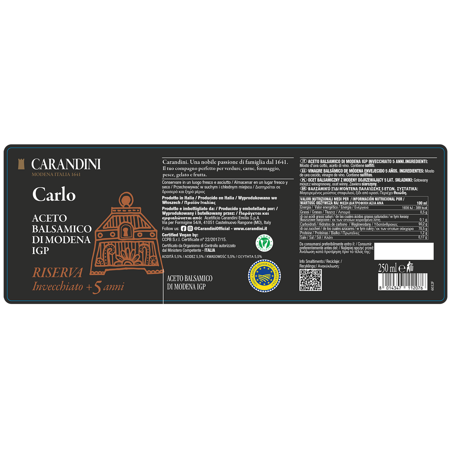 Carlo Aceto Balsamico di Modena Igp Riserva Invecchiato +5 anni