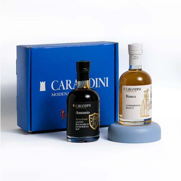 DUO KIT ANTONIO Aceto Balsamico di Modena IGP Invecchiato e BIANCA Condimento Bianco