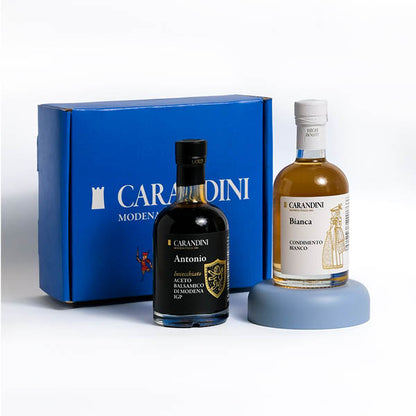 DUO KIT ANTONIO Aceto Balsamico di Modena IGP Invecchiato e BIANCA Condimento Bianco