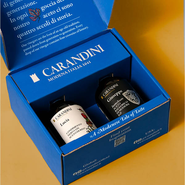 DUO KIT GIUSEPPE Aceto Balsamico di Modena IGP Invecchiato & LUCIA Condimento Nero con Aceto di Riso