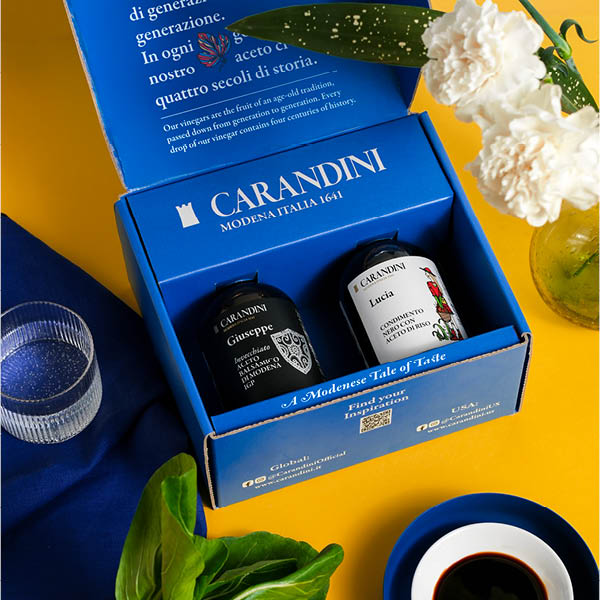 DUO KIT GIUSEPPE Aceto Balsamico di Modena IGP Invecchiato & LUCIA Condimento Nero con Aceto di Riso