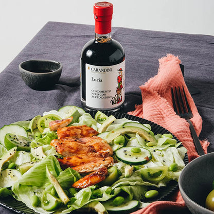 DUO KIT GIUSEPPE Aceto Balsamico di Modena IGP Invecchiato & LUCIA Condimento Nero con Aceto di Riso