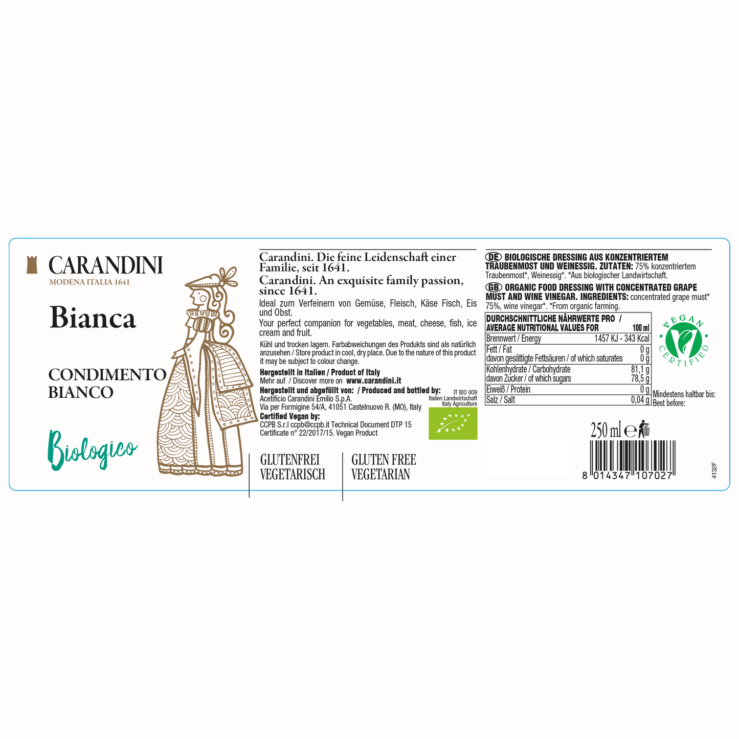 Bianca Organic Sweet White Vinegar