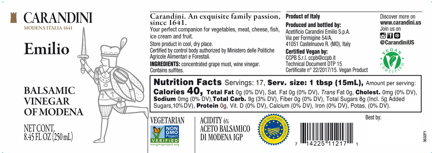 Emilio Silver Aceto Balsamico di Modena IGP 